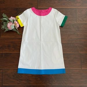 Lisa Perry White Multicolor Retro Girls Dress